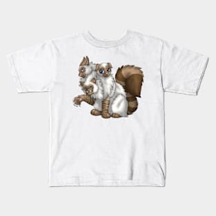 CerPURRus: Cinnamon Lynx Point Kids T-Shirt